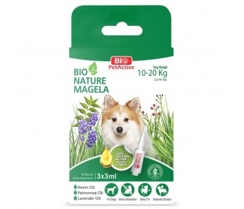 BIO PetActive Bio Nature Magela Dog 10-20kg 3х3мл репелентни пипети